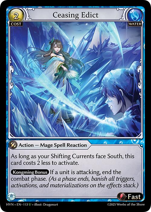 Ceasing Edict (113) [Abyssal Heaven] | Card Merchant Takapuna