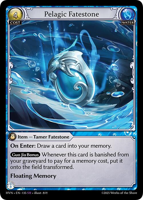Pelagic Fatestone // Slick Torrentrider (135) [Abyssal Heaven] | Card Merchant Takapuna