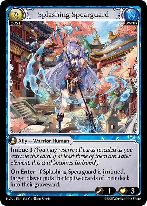 Splashing Spearguard (139) [Abyssal Heaven] | Card Merchant Takapuna