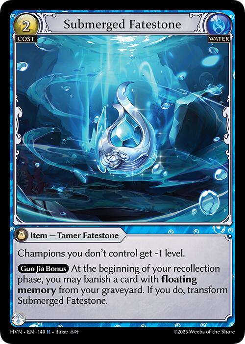 Submerged Fatestone // Commanding Sea Titan (140) [Abyssal Heaven] | Card Merchant Takapuna