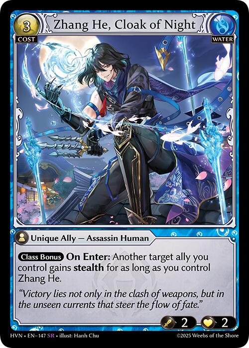 Zhang He, Cloak of Night (147) [Abyssal Heaven] | Card Merchant Takapuna