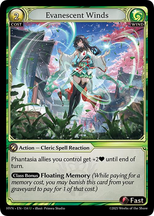 Evanescent Winds (154) [Abyssal Heaven] | Card Merchant Takapuna