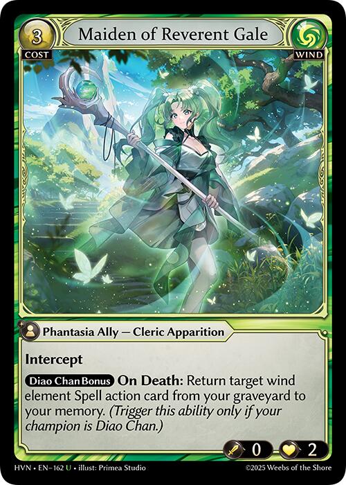 Maiden of Reverent Gale (162) [Abyssal Heaven] | Card Merchant Takapuna