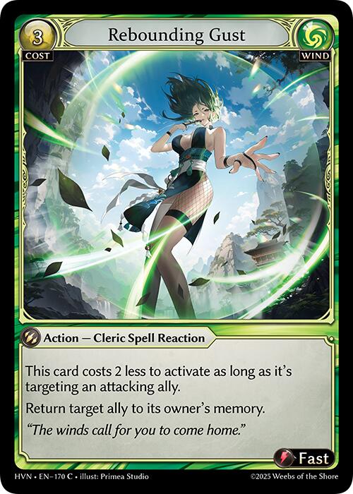 Rebounding Gust (170) [Abyssal Heaven] | Card Merchant Takapuna