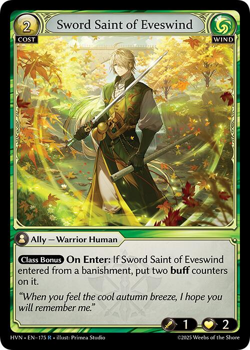 Sword Saint of Eveswind (175) [Abyssal Heaven] | Card Merchant Takapuna