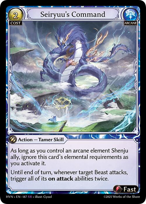 Seiryuu's Command (187) [Abyssal Heaven] | Card Merchant Takapuna