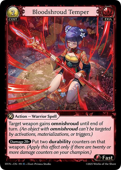 Bloodshroud Temper (191) [Abyssal Heaven] | Card Merchant Takapuna