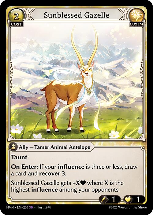 Sunblessed Gazelle (200) [Abyssal Heaven] | Card Merchant Takapuna