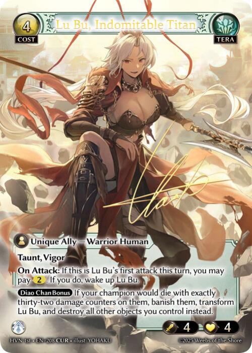 Lu Bu, Indomitable Titan (CUR) (208) [Abyssal Heaven] | Card Merchant Takapuna