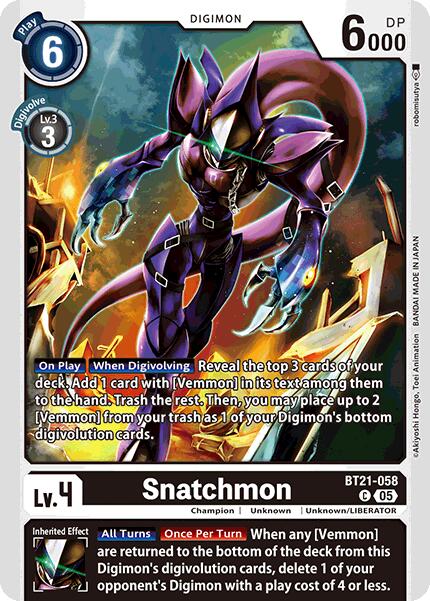Snatchmon [BT21-058] [World Convergence] | Card Merchant Takapuna