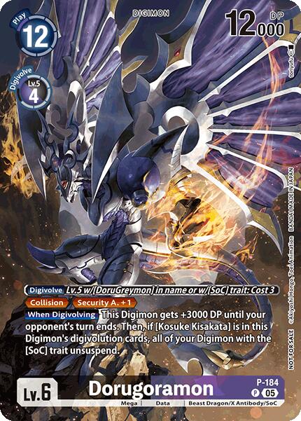 Dorugoramon [P-184] (BT-21: Illustration Celebration Pack) [World Convergence] | Card Merchant Takapuna