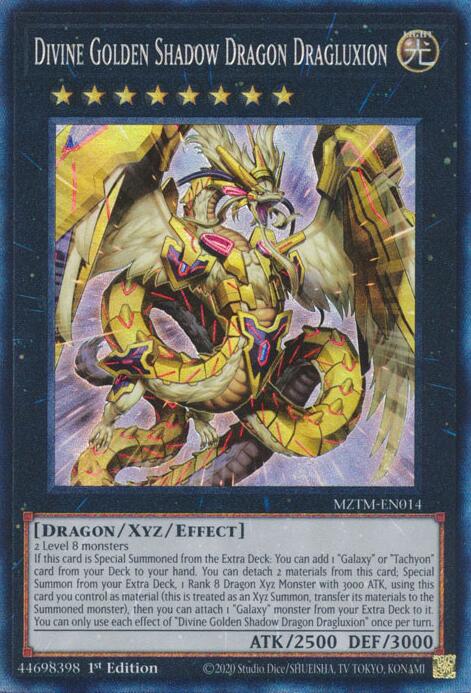 Divine Golden Shadow Dragon Dragluxion (Collector's Rare) [MZTM-EN014] Collector's Rare | Card Merchant Takapuna