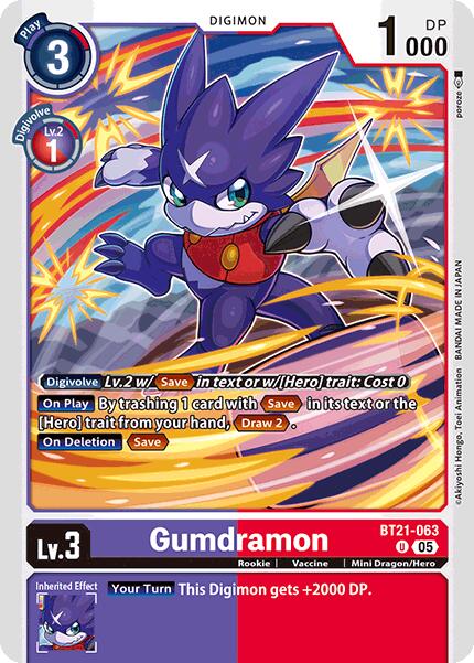 Gumdramon [BT21-063] [World Convergence] | Card Merchant Takapuna