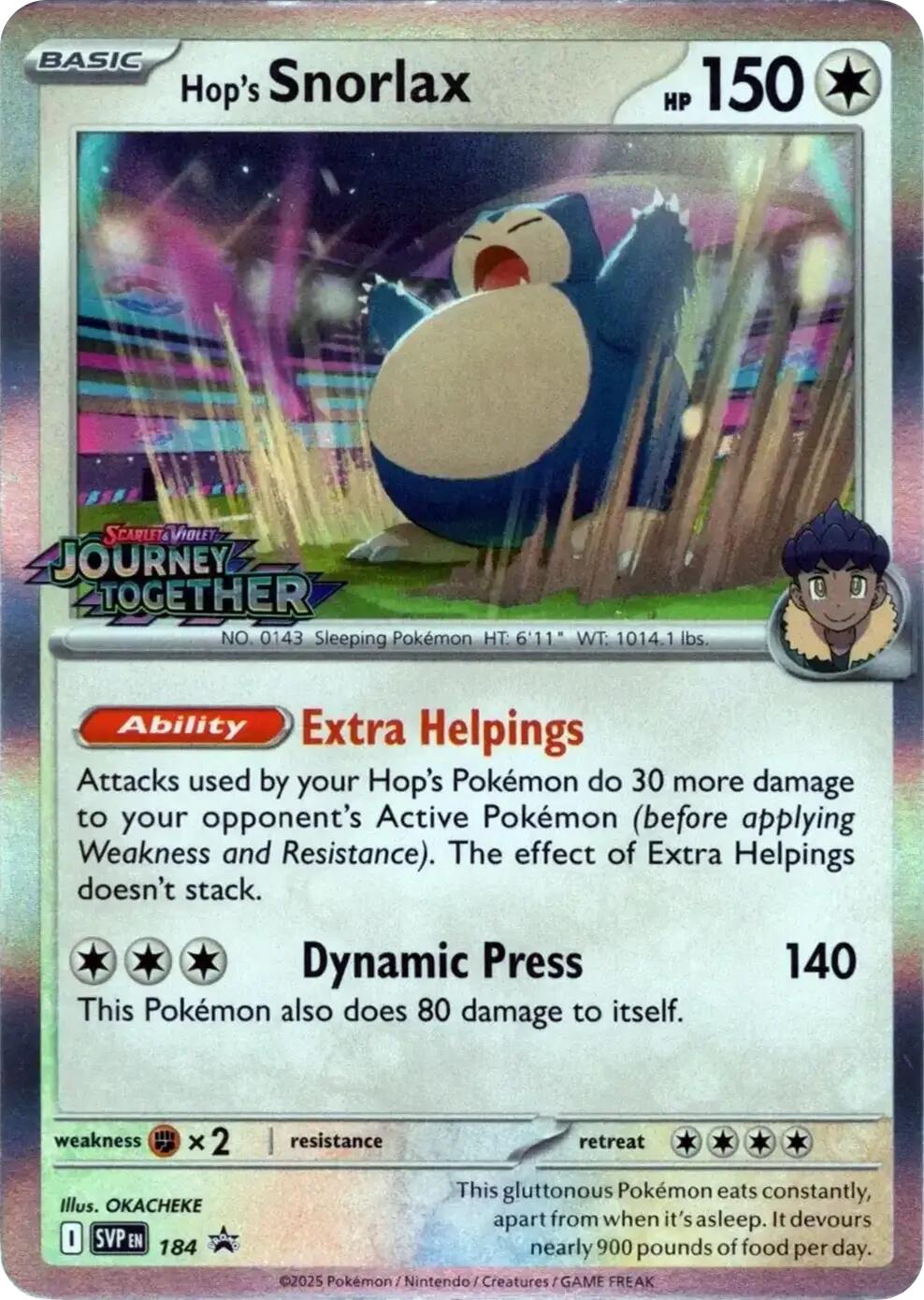 Hop's Snorlax (184) [Scarlet & Violet: Black Star Promos] | Card Merchant Takapuna