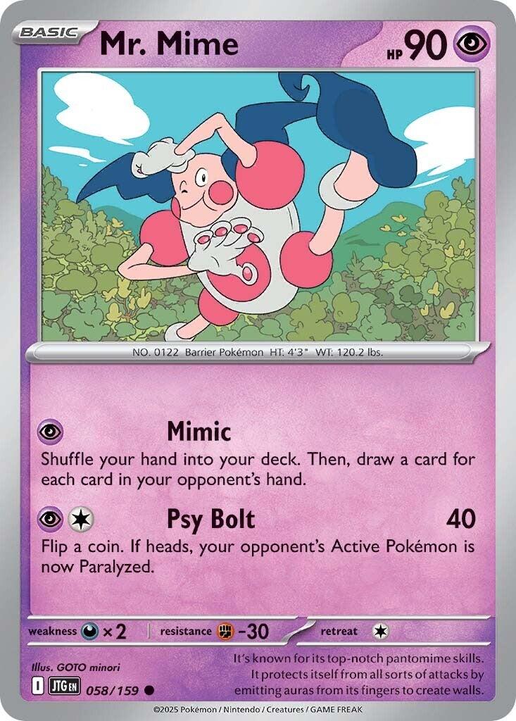 Mr. Mime (058/159) [Scarlet & Violet: Journey Together] | Card Merchant Takapuna