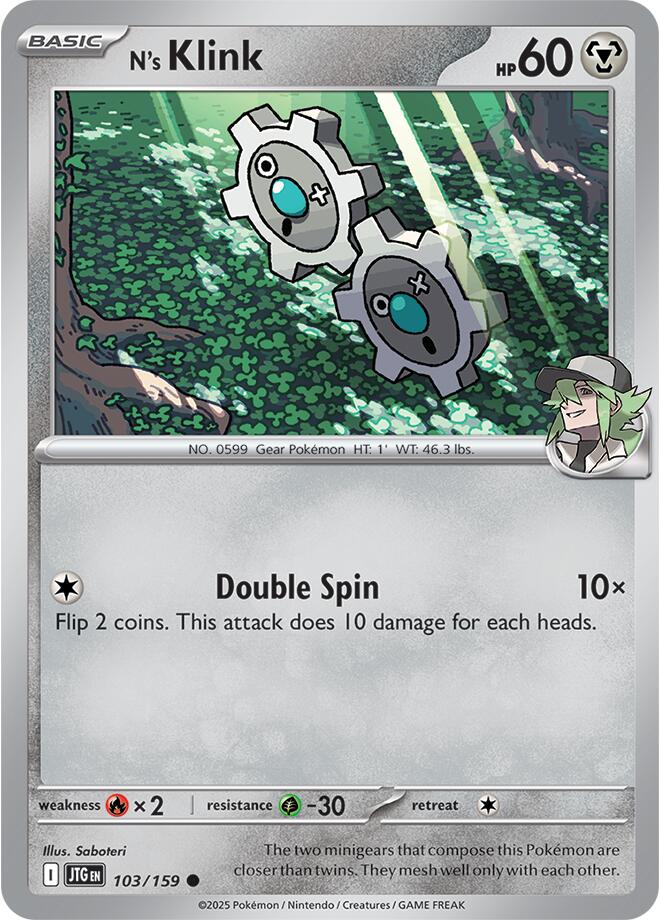 N's Klink (103/159) [Scarlet & Violet: Journey Together] | Card Merchant Takapuna