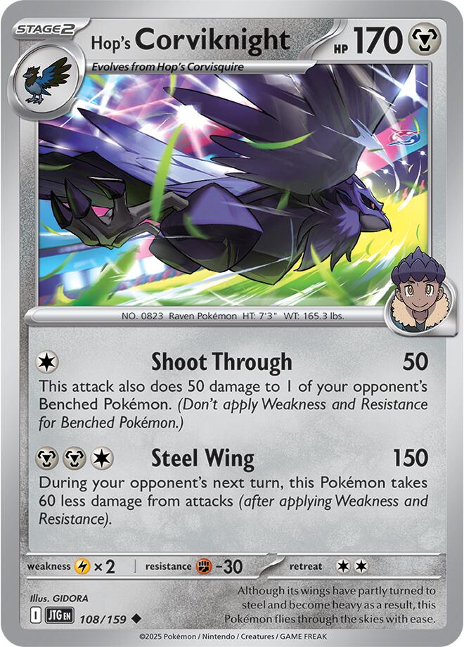 Hop's Corviknight (108/159) [Scarlet & Violet: Journey Together] | Card Merchant Takapuna