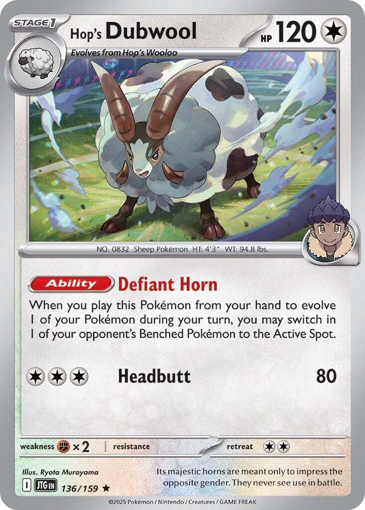 Hop's Dubwool (136/159) [Scarlet & Violet: Journey Together] | Card Merchant Takapuna