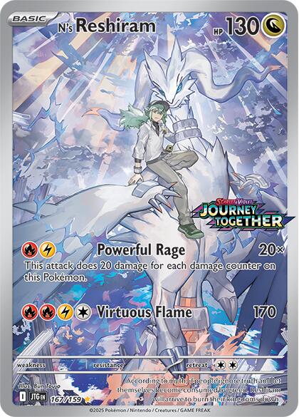 N's Reshiram (167/159) (Journey Together Stamp) [Scarlet & Violet: Journey Together] | Card Merchant Takapuna