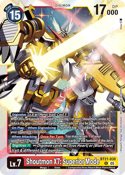 Shoutmon X7: Superior Mode [BT21-030] [World Convergence] | Card Merchant Takapuna