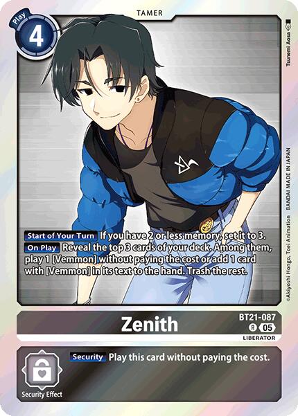 Zenith [BT21-087] [World Convergence] | Card Merchant Takapuna
