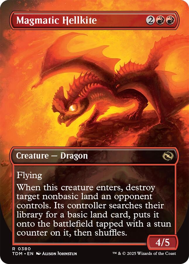 Magmatic Hellkite (Borderless) [Tarkir: Dragonstorm] | Card Merchant Takapuna