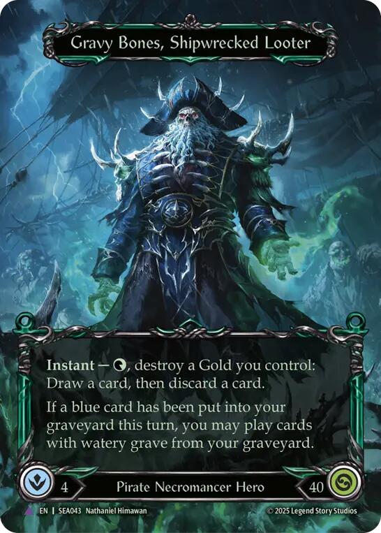 Gravy Bones, Shipwrecked Looter (Marvel) [SEA043] (High Seas)  Cold Foil | Card Merchant Takapuna