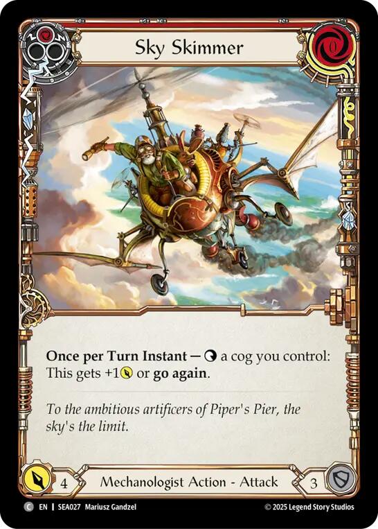 Sky Skimmer (Red) [SEA027] (High Seas)  Rainbow Foil | Card Merchant Takapuna