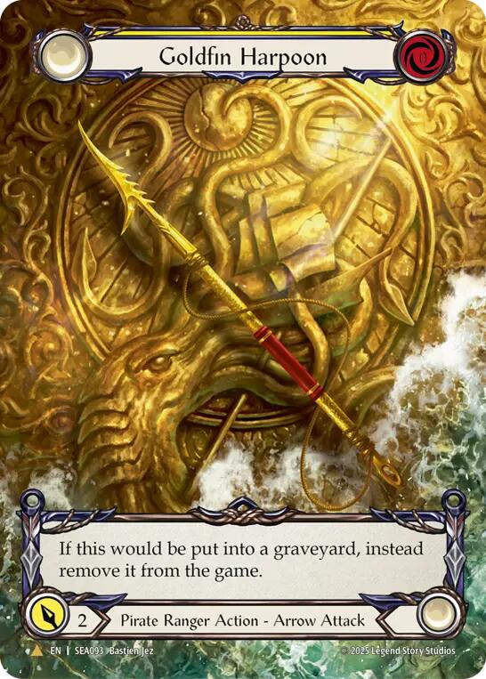 Goldfin Harpoon (Marvel) (Golden) [SEA093] (High Seas)  Cold Foil | Card Merchant Takapuna