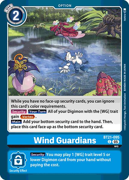 Wind Guardians [BT21-095] [World Convergence] | Card Merchant Takapuna