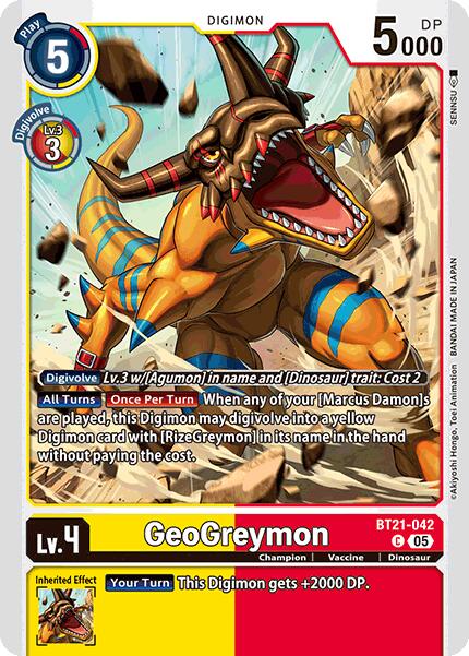 GeoGreymon [BT21-042] [World Convergence] | Card Merchant Takapuna
