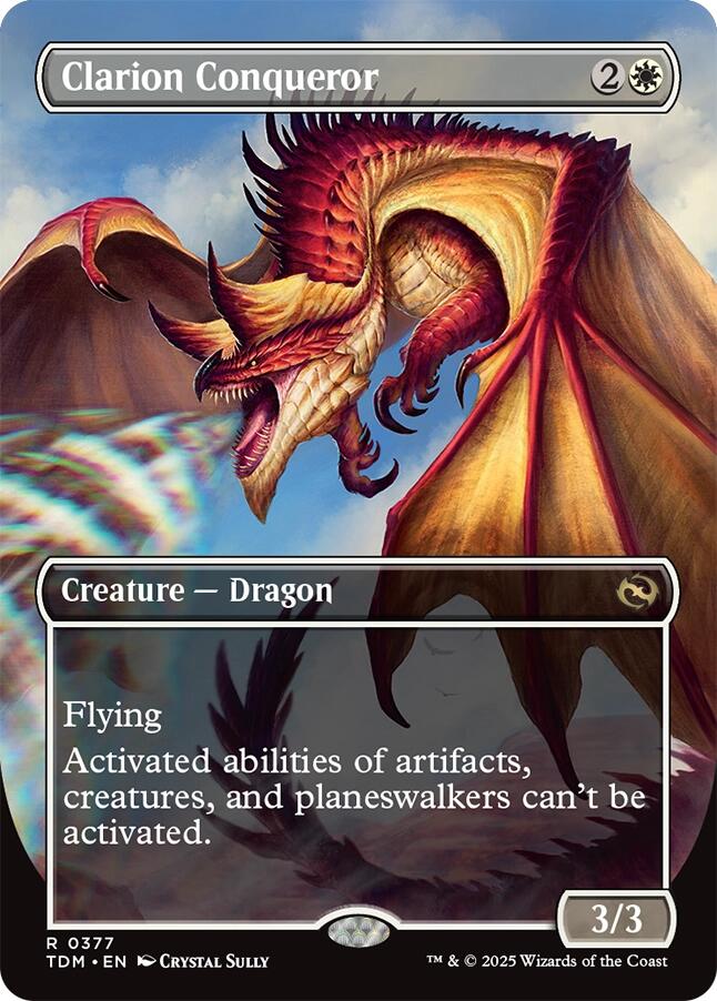 Clarion Conqueror (Borderless) [Tarkir: Dragonstorm] | Card Merchant Takapuna