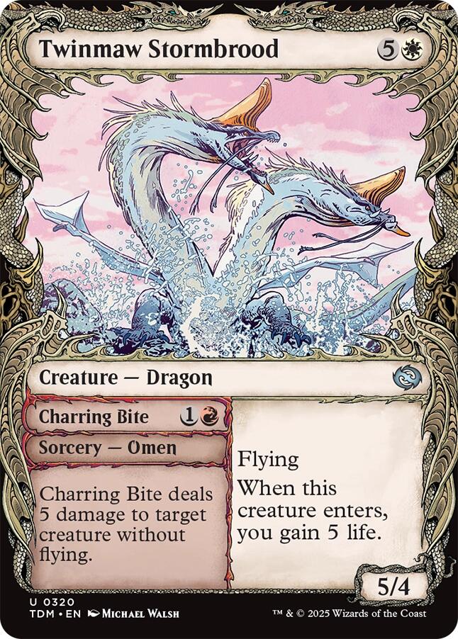 Twinmaw Stormbrood (Showcase) [Tarkir: Dragonstorm] | Card Merchant Takapuna