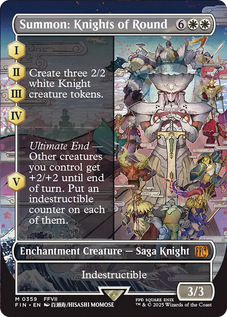 Summon: Knights of Round (Borderless) [FINAL FANTASY] | Card Merchant Takapuna