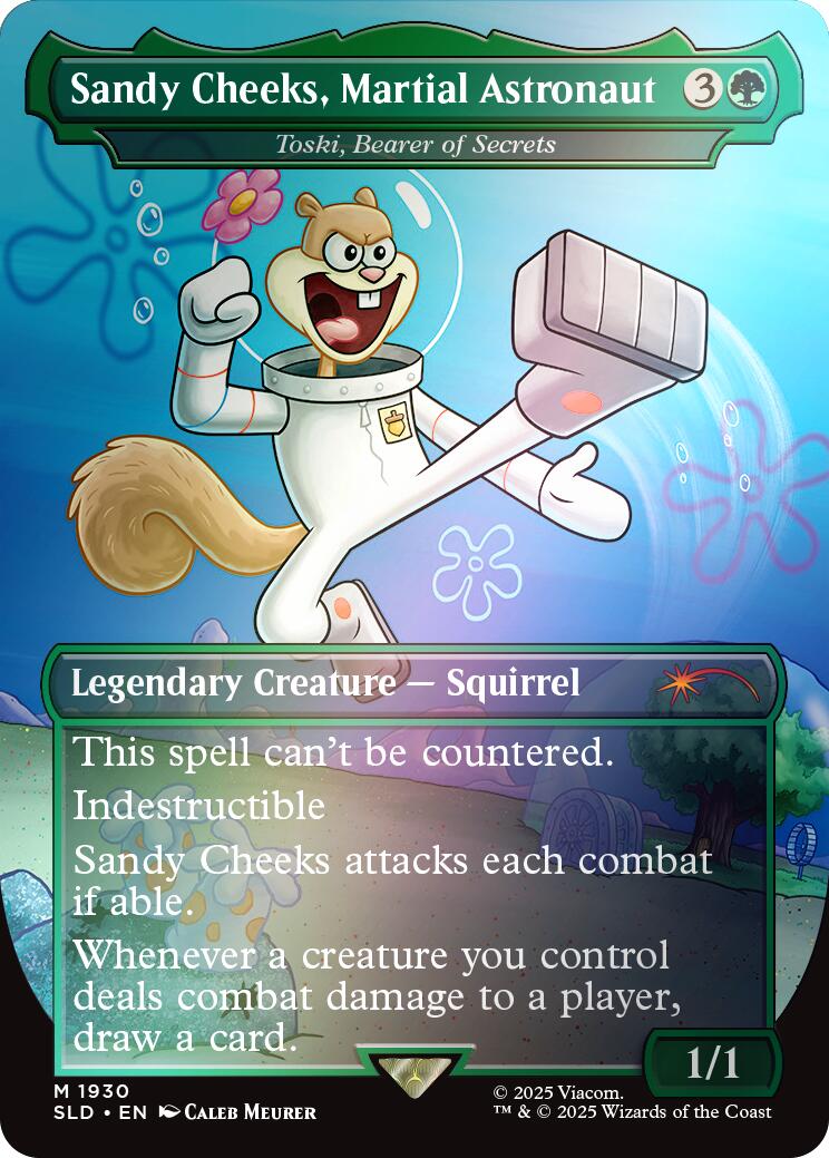 Sandy Cheeks, Martial Astronaut - Toski, Bearer of Secrets (Rainbow Foil) [Secret Lair Drop Series] | Card Merchant Takapuna
