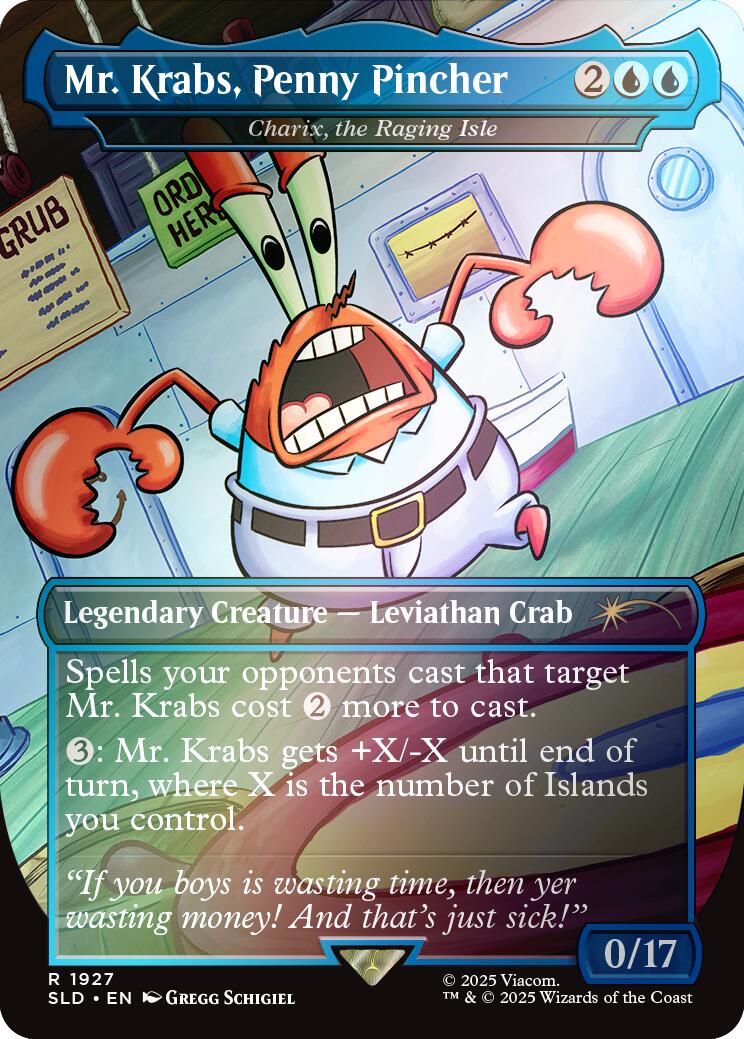 Mr. Krabs, Penny Pincher - Charix, the Raging Isle (Rainbow Foil) [Secret Lair Drop Series] | Card Merchant Takapuna