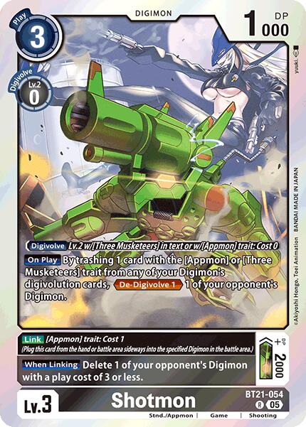 Shotmon [BT21-054] [World Convergence] | Card Merchant Takapuna