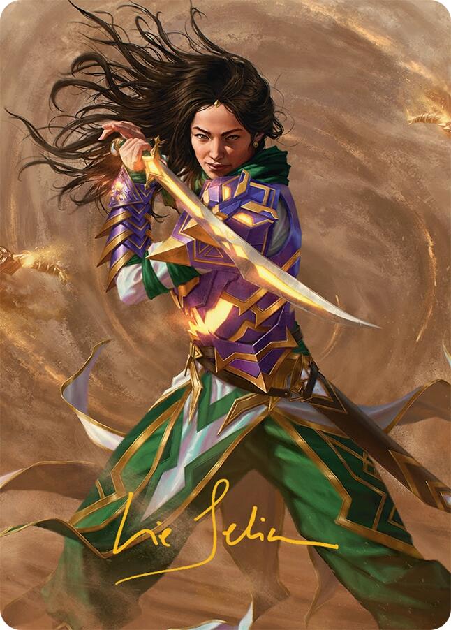 Descendant of Storms Art Card (2/54) (Gold-Stamped Signature) [Tarkir: Dragonstorm Art Series] | Card Merchant Takapuna
