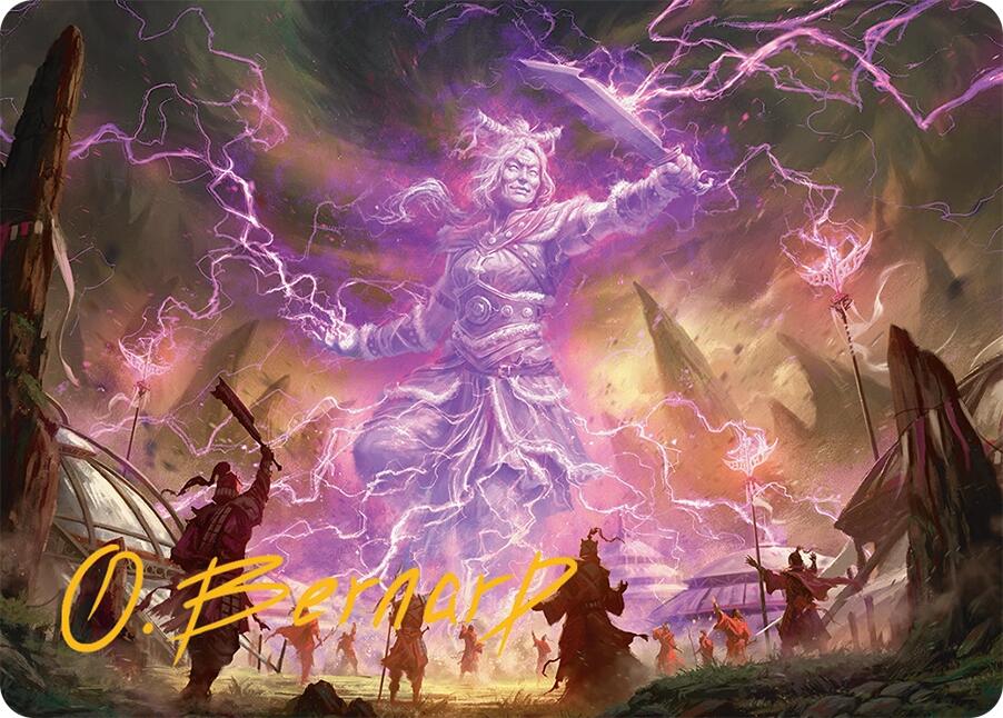 Smile at Death Art Card (4/54) (Gold-Stamped Signature) [Tarkir: Dragonstorm Art Series] | Card Merchant Takapuna