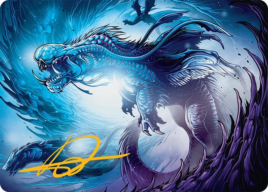 Roiling Dragonstorm Art Card (33/54) (Gold-Stamped Signature) [Tarkir: Dragonstorm Art Series] | Card Merchant Takapuna