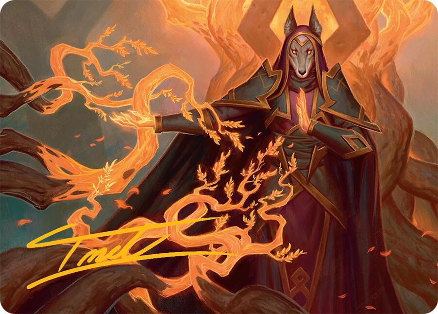 Abzan Devotee Art Card (10/54) (Gold-Stamped Signature) [Tarkir: Dragonstorm Art Series] | Card Merchant Takapuna