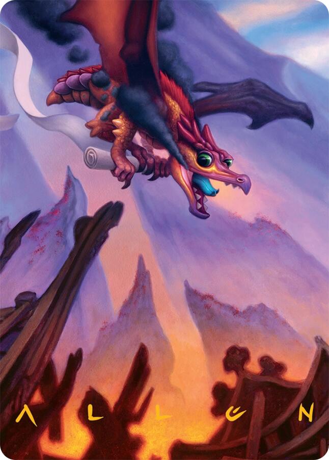 Scavenger Regent Art Card (45/54) (Gold-Stamped Signature) [Tarkir: Dragonstorm Art Series] | Card Merchant Takapuna