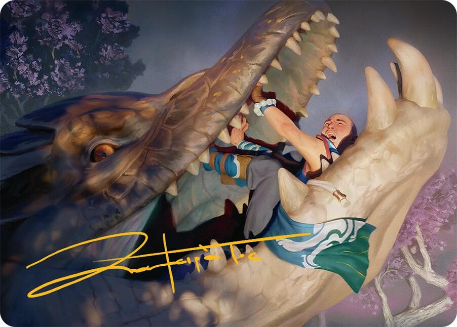 Jaws of Defeat Art Card (53/54) (Gold-Stamped Signature) [Tarkir: Dragonstorm Art Series] | Card Merchant Takapuna