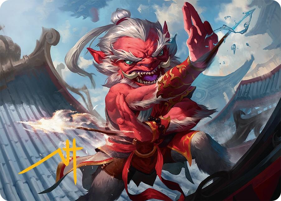 Devoted Duelist Art Card (15/54) (Gold-Stamped Signature) [Tarkir: Dragonstorm Art Series] | Card Merchant Takapuna