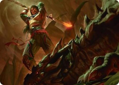 Sarkhan's Resolve Art Card (18/54) [Tarkir: Dragonstorm Art Series] | Card Merchant Takapuna