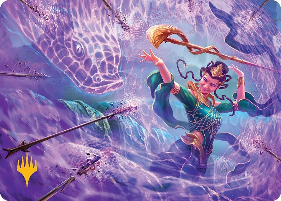 Snakeskin Veil Art Card (19/54) (Gold-Stamped Signature) [Tarkir: Dragonstorm Art Series] | Card Merchant Takapuna