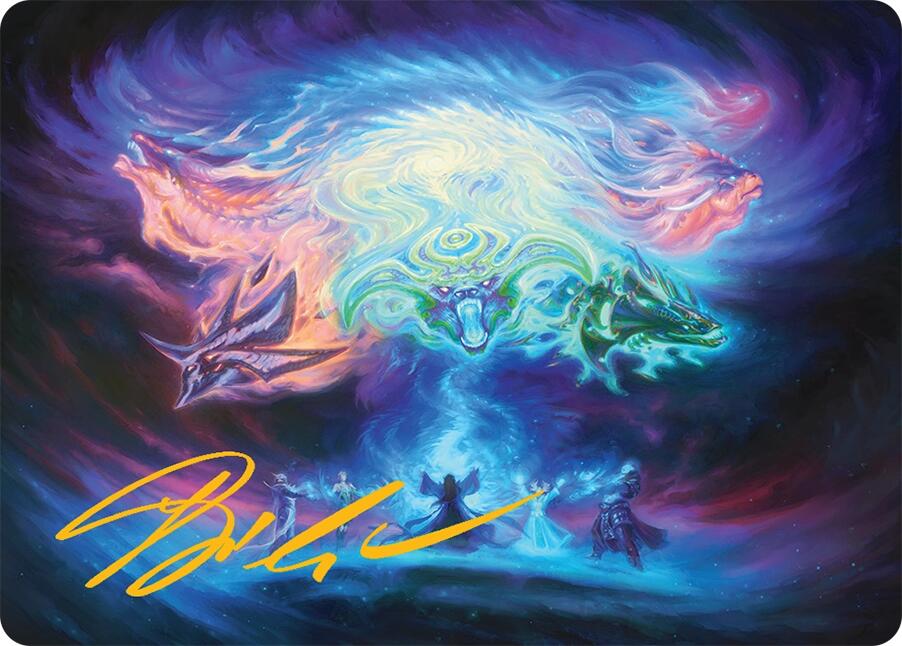 Call the Spirit Dragons Art Card (21/54) (Gold-Stamped Signature) [Tarkir: Dragonstorm Art Series] | Card Merchant Takapuna