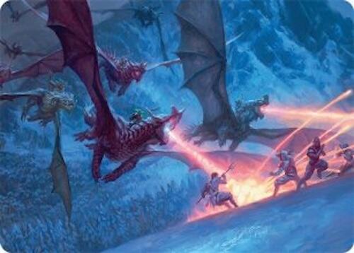 Dragonback Assault Art Card (22/54) [Tarkir: Dragonstorm Art Series] | Card Merchant Takapuna
