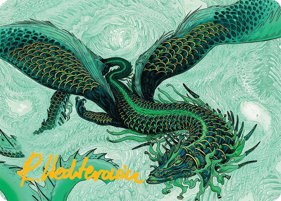 Teval, Arbiter of Virtue Art Card (38/54) (Gold-Stamped Signature) [Tarkir: Dragonstorm Art Series] | Card Merchant Takapuna