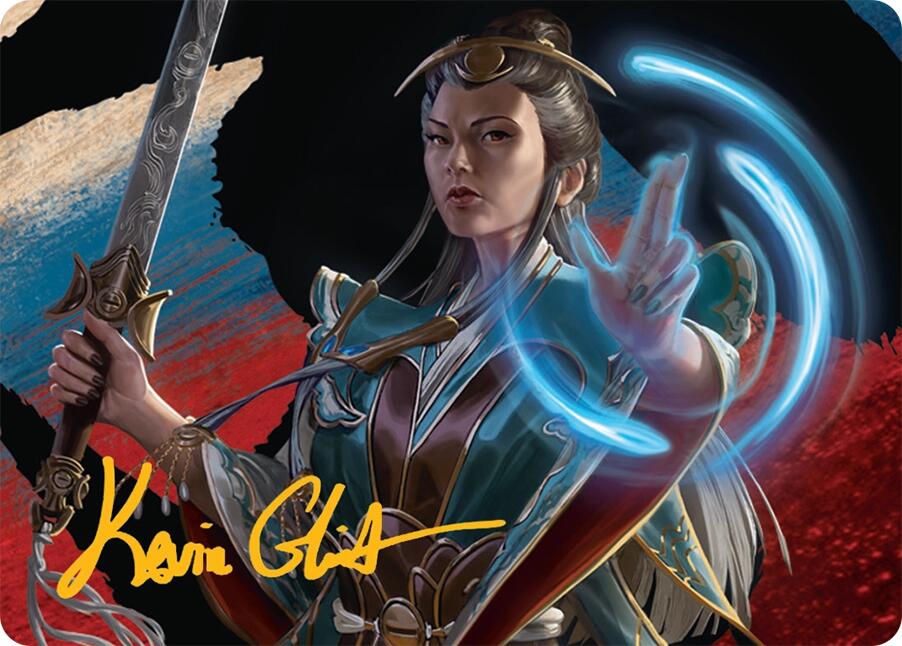Narset, Jeskai Waymaster Art Card (44/54) (Gold-Stamped Signature) [Tarkir: Dragonstorm Art Series] | Card Merchant Takapuna